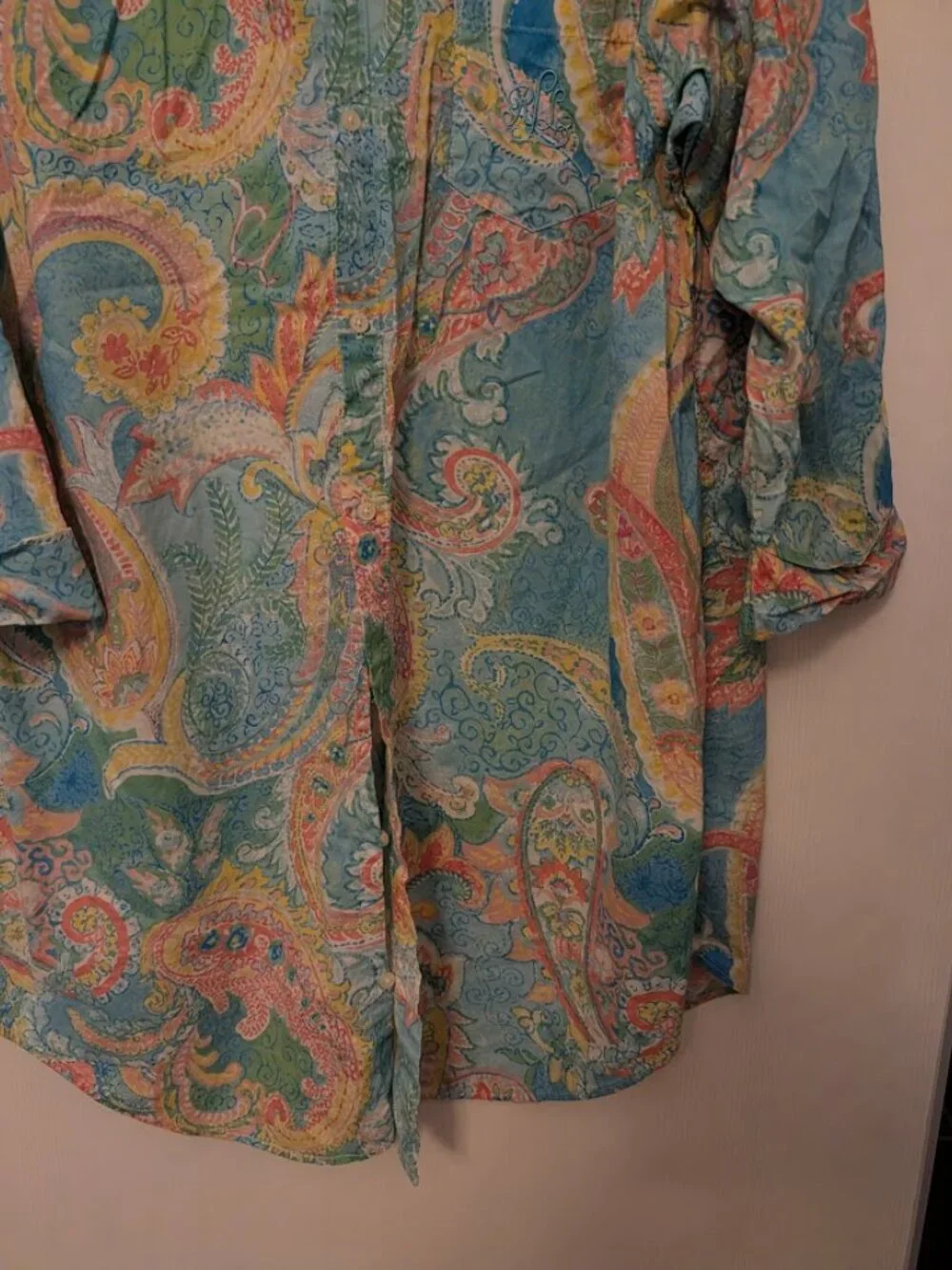 Ralph‎ Lauren cotton paisley cover-up tunic Size XL